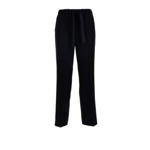 VIA MASINI 80 Women's Elastic Waist Drawstring Trousers Women BLACK Pants